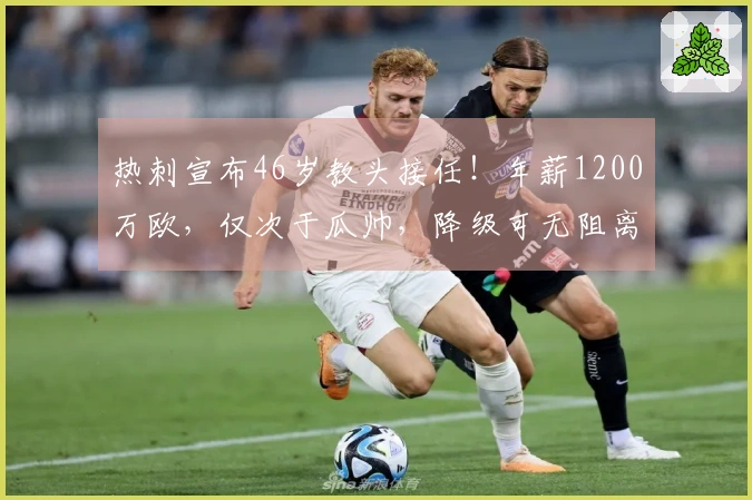 热刺宣布46岁教头接任！年薪1200万欧，仅次于瓜帅，降级可无阻离队